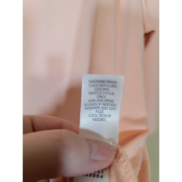 J. Jill Wearever Collection Round Neck Blouse Top 3/4 Sleeve Peach Size Large - Picture 4 of 5